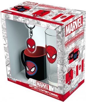 Подарочный набор MARVEL Spider-man стакан, брелок, мини чашка