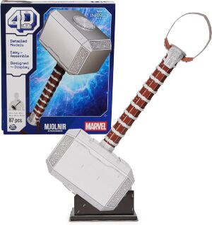 Пазл 4D Build Marvel Thor Mjolnir Hammer puzzle 3D картон Молот Тора Мьёльнир 87 шт.