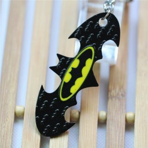 Брелок Batman bat double Logo Metal Keychain