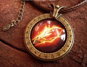 Медальон World of Warcraft  класс маг  Mage  (Металл + стекло)