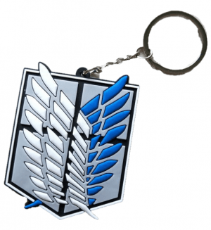 Двусторонний брелок для ключей с аниме Атака Титанов - эмблема Разведкорпус