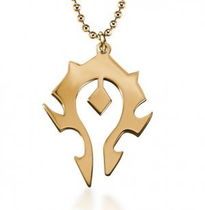 Медальон World of Warcraft Horde Titanium steel golden